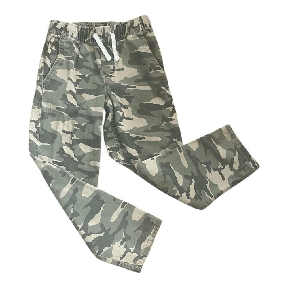 Wonder Nation  camo print brown green Boy pants 6-7 pockets elastic waist string - Picture 11 of 15